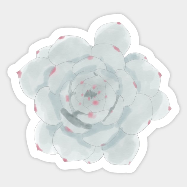 Echeveria Watercolor Sticker by JuliesDesigns